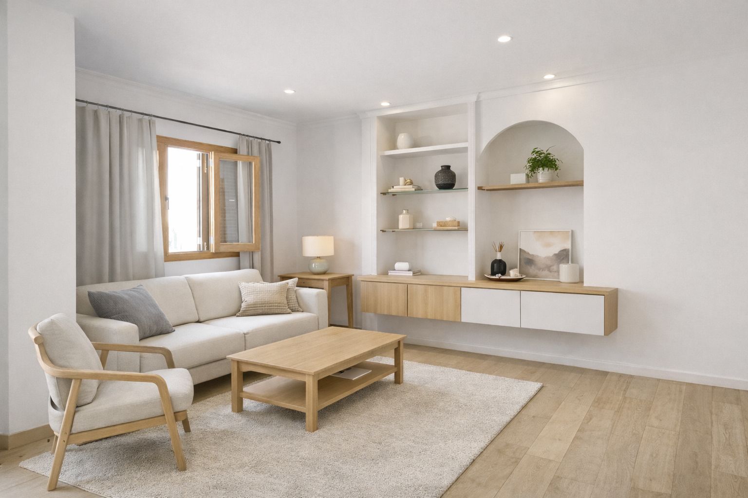 Spacious 3-bedroom apartment with garage in a quiet building.