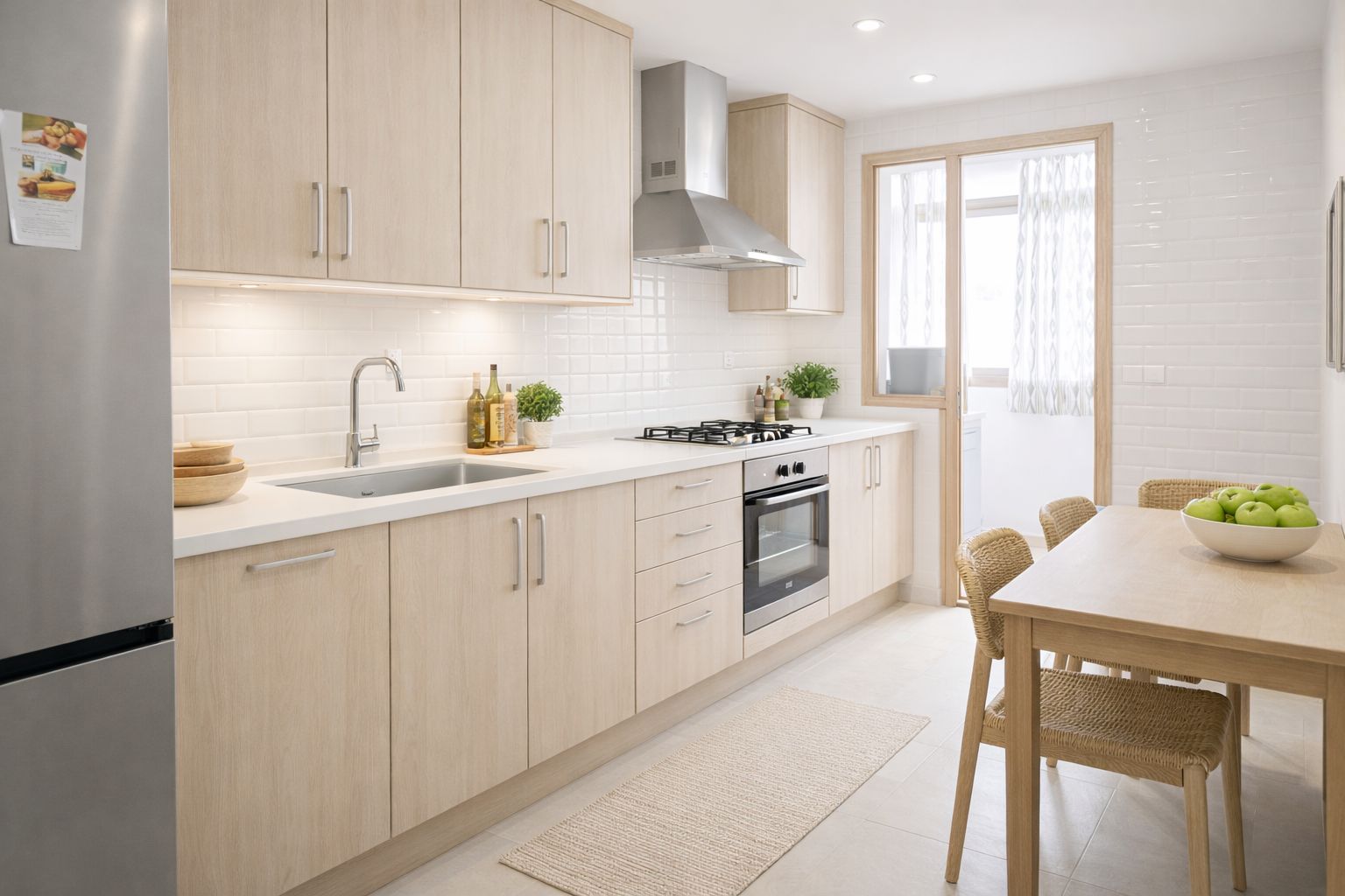 Spacious 3-bedroom apartment with garage in a quiet building.