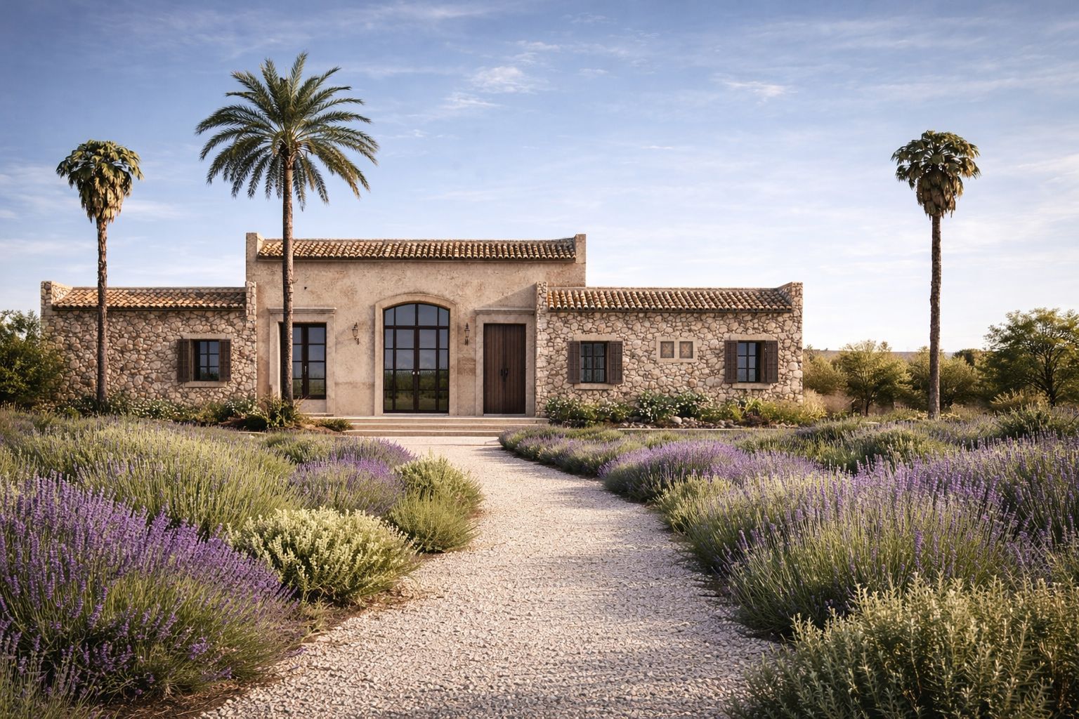 Rustic estate in an idyllic setting with a basic project.