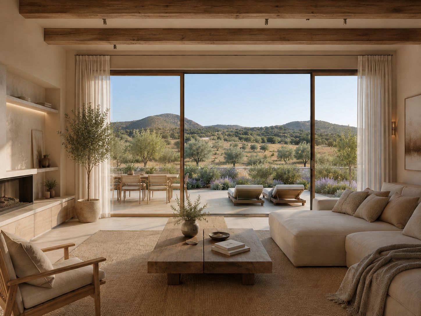 Finca rústica de obra nueva con impresionantes vistas panorámicas y puestas de sol cerca de San Lorenzo