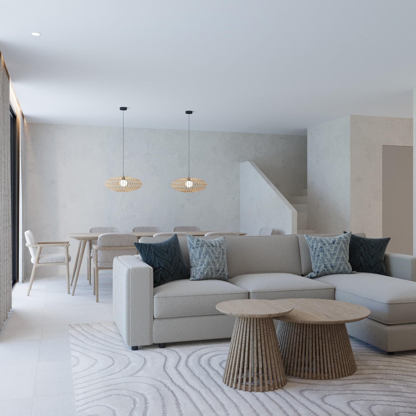 Chalet adosado de nueva construcción con piscina a pasos del mar.