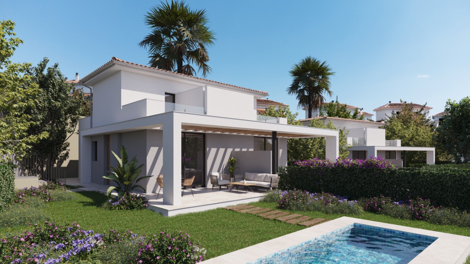 Exclusivo complejo residencial de villas en Cala Romántica.