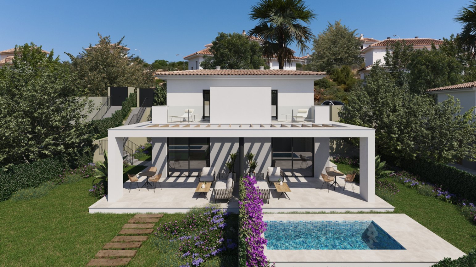 Exclusivo complejo residencial de villas en Cala Romántica.