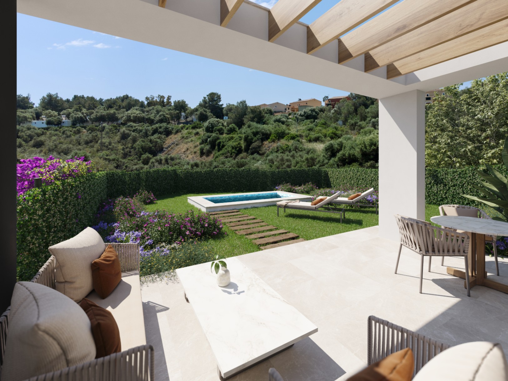 Exclusivo complejo residencial de villas en Cala Romántica.