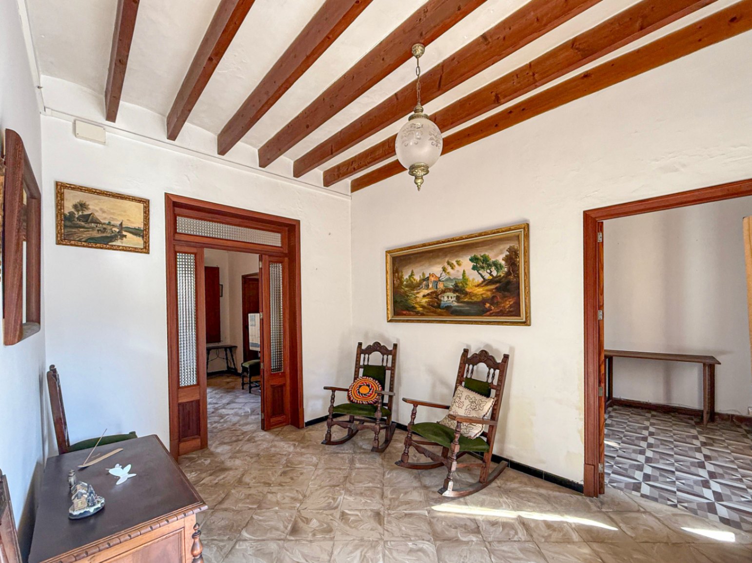 Spacious Duplex House in Llubí with Patio, Garage, and Potential for Upgrades
